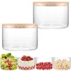 Transparente Glasschüssel mit Deckel, Große Salatschüssel Produktbild-Vorschau 1