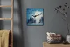 Coloray Uhr auf Leinwand 30x30 cm Wand Uhr Dekoration Produktbild-Vorschau 4