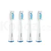 Four white Oral-B toothbrush heads with blue bristles are arranged in a row against a white background. Podgląd zdjęcia produktu