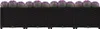 A row of black planters filled with purple flowers. Náhled obrázku produktu