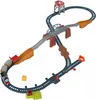A toy train set with tracks, bridges, and a train engine with carriages. Náhled obrázku produktu