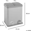 SVITA TC2X15 Poubelle de cuisine 30 litres 2x15L double Voir les images du produit 5