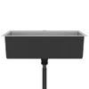 A stainless steel sink with a drain pipe attached, shown against a white background. Produktbild-Vorschau
