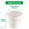 Novaliv secchio 10L bianco con bilancia - Secchio per Anteprima dell’immagine prodotto 3