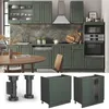 Spülenunterschrank Vicco Fame-Line Grün-Gold Landhaus 80 cm Produktbild-Vorschau 4
