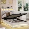 Cama tapizada ProximaX de 90x200 cm, color beige, con Vista previa de la imagen del producto 2