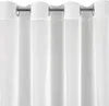 A close-up view of a white curtain with metal grommets. Náhľad obrázku produktu