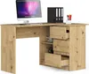 Bureau d'angle B16 en chêne Artisan droit avec 3 tiroirs et Voir les images du produit 2