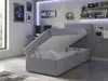 NORDELO Boxspringbett MODERNO 90x200 cm Grau Komplett-Set Produktbild-Vorschau 2