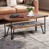Table basse 90x50x40 cm sheesham bois massif / métal table Voir les images du produit 1