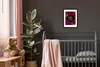 MuchoWow® Gerahmtes Poster Zitat - Frau - Gold - Bordeaux Produktbild-Vorschau 5
