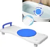 A white and blue bath seat with a rotating seat, shown in isolation and in a bathtub. Náhľad obrázku produktu