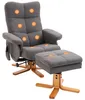 HOMCOM Relaxsessel Massagesessel mit Fußhocker Produktbild-Vorschau 1