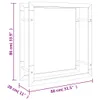 vidaXL Stojak na drewno opałowe 80x28x86 cm stal nierdzewna Podgląd zdjęcia produktu 13