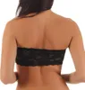 Damen Bandeau-BH Bra Büstenhalter Trägerlos Top mit Spitze; Produktbild-Vorschau 3