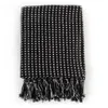 vidaXL Jeté de canapé en coton à carreaux 160x210 cm noir Voir les images du produit 1
