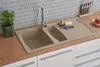 respekta Einbauspüle Boston 100x50x20 cm, sandbeige Produktbild-Vorschau 1