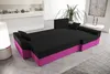 A modern living room with a black and pink sectional sofa. Náhled obrázku produktu