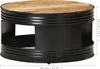 vidaXL Couchtisch Schwarz 68x68x36 cm Raues Mango Produktbild-Vorschau 6