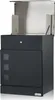 A dark gray mailbox with a stainless steel lid and interior, shown against a white background. Produktbild-Vorschau