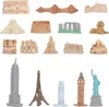 Miniatuur bouwwerken, 17-delig, met wereldarchitectuur en Productafbeelding-voorbeeld 1