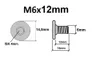 Flachkopfschrauben M6 Möbelschrauben Möbelverbinder 12mm Produktbild-Vorschau 2
