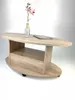 Couchtisch Wohnzimmertisch Oval Landhaus Sonoma Eiche hell Produktbild-Vorschau 4
