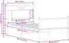 vidaXL Rama łóżka bez materaca dąb brązowy 90x200 cm Podgląd zdjęcia produktu 7