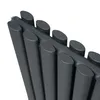 Oválný trubkový radiátor - 600 mm x 780 mm - antracitově Náhled obrázku produktu 8