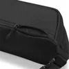 A close-up view of a black hip pack with a partially open zipper. Náhľad obrázku produktu