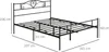HOMCOM Bett 160x200 cm Bettrahmen mit Lattenrost aus Stahl Produktbild-Vorschau 3