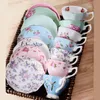 Elegante Tasse 1 Stück dünnes Porzellan 220ml Blauer 8el Produktbild-Vorschau 5