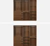 Kit guardaroba modulare decorazione legno 3 elementi, Noce Anteprima dell’immagine prodotto 2