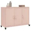 vidaXL Credenza rosa 100,5x39x72 cm in acciaio Anteprima dell’immagine prodotto 4