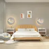 Mond-Wandleuchte, Kinder-Design mit Stern und Mond, LED 20 Produktbild-Vorschau 2