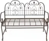Sitzbank Provence Metall braun Antik Design – Gartenbank Produktbild-Vorschau 3
