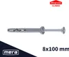 A single screw and wall plug assembly is shown horizontally against a white background. Produktbild-Vorschau