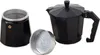 A disassembled black moka pot for making coffee, shown on a white background. Náhľad obrázku produktu