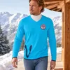 Nebulus longsleeve VEIT men, koszula casual, dekolt V, Podgląd zdjęcia produktu 4
