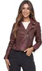 Tazzio Damen Lederjacke F507 Bordo M Produktbild-Vorschau 3