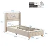 okwish Čalouněná jednolůžková postel 90x200cm s lamelovým Náhled obrázku produktu 6