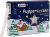 A box of white doll candles with a winter scene on the packaging. Náhľad obrázku produktu