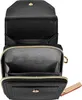 An open black purse bag with gold zipper and clasp. Anteprima dell’immagine prodotto
