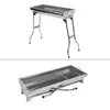 Holzkohlegrill Edelstahl Gartengrill mit Klappbeinen Produktbild-Vorschau 5