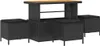 Gartensofa-set mit Kissen 10 pcs Schwarz Poly-Rattan Produktbild-Vorschau 4