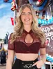 Steigenhöfer Marie Bluse mit Perle Rot 32 Produktbild-Vorschau 2