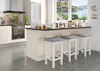 Holzhocker Barhocker mit verschiedenen Polsterfarben 60 cm Produktbild-Vorschau 2