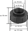 IBC Adapter S100x8 auf 2 Zoll Innengewinde Produktbild-Vorschau 2