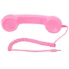 A pink retro telephone handset with a coiled cord and a 3.5mm jack. Náhľad obrázku produktu