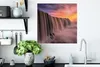 MuchoWow® Poster Wasserfall - Sonnenuntergang - Natur 50x50 Produktbild-Vorschau 3